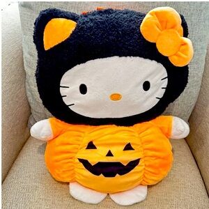Hello Kitty Halloween Pumpkin Plush Pillow Backpack
